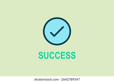 Success icon. icon related to UI elements. suitable for web site, app, user interfaces,element, printable etc. flat line icon style. simple vector design editable