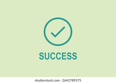 Success icon. icon related to UI elements. suitable for web site, app, user interfaces,element, printable etc. line icon style. simple vector design editable