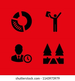 success icon set with graduation, path and businessman vector icons for web and graphic design