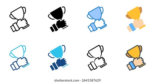 Success icon set multiple style collection 

