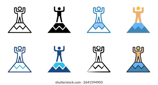 Success icon set multiple style collection 

