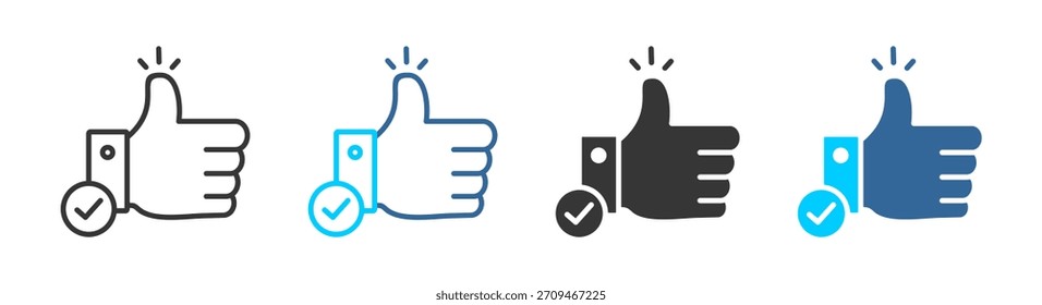 success icon set multiple style collection