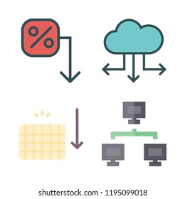 success icon set. vector set about money, cloud computing, loss and networking icons set.