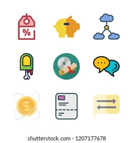 success icon set. vector set about cloud computing, cloud computing icon, diploma and investment icons set.