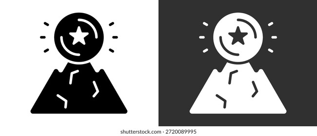 Colección De Vector Del Conjunto Del Icono Del Éxito Aislada En Blanco Y Negro