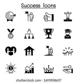 Success icon set vector illustration graphic design