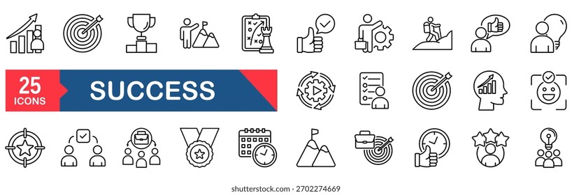 Concepto de Ilustración vectorial para el objetivo, negocio, exitoso, conjunto, desarrollo, objetivo, estrategia, ganador, desafío