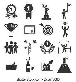 ilustração vetorial do conjunto de ícones de sucesso