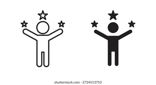 Ícone de sucesso em tendência plana simples design gráfico moderno elemento de logotipo abstrato