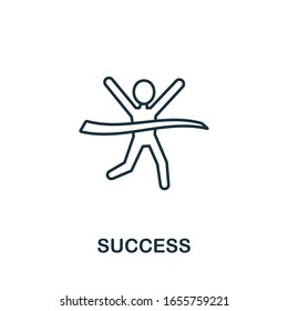 Success icon. Simple line element Success symbol for templates, web design and infographics