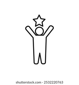 Success icon. simple thin line icon.