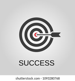 Success icon. Success symbol. Flat design. Stock - Vector illustration