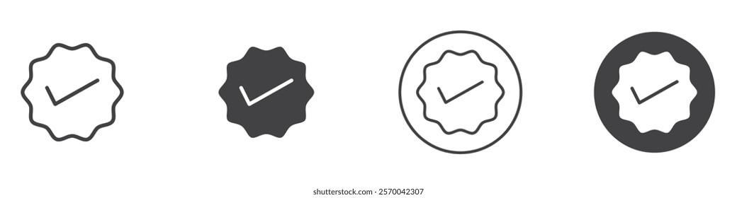 Success icon Thin line art isolated