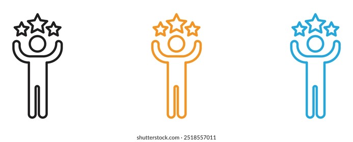 Success Icon Thin line illustration set