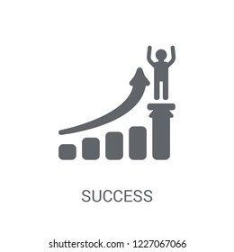 Success icon. Trendy Success logo concept on white background from Startup Strategy and Success collection. Suitable for use on web apps, mobile apps and print media.