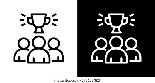 Ilustración vectorial de icono de éxito. Diseño De Línea Fresca Construido Para Una Flexibilidad Creativa En Versiones Claras Y Oscuras.