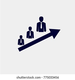 success icon, Vector illustration. increase in job.