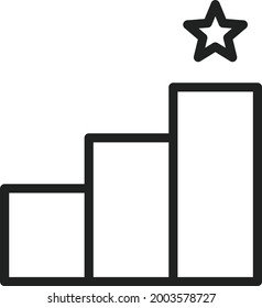 Imagen vectorial de icono de éxito. También se puede usar para emprendedores. Adecuado para aplicaciones móviles, aplicaciones web y medios impresos.