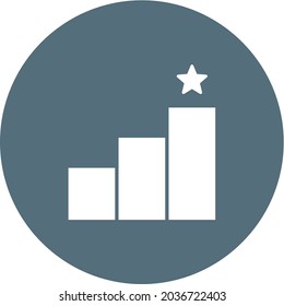 Imagen vectorial de icono de éxito. También se puede usar para emprendedores. Adecuado para aplicaciones móviles, aplicaciones web y medios impresos.