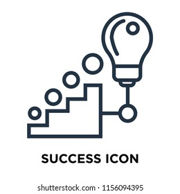 Success icon vector isolated on white background, Success transparent sign , thin symbols or lined elements in outline style