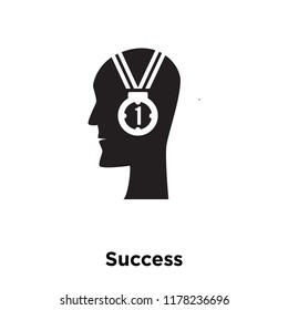 Success icon vector isolated on white background, logo concept of Success sign on transparent background, filled black symbol