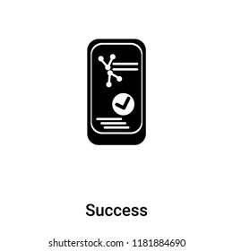 Success icon vector isolated on white background, logo concept of Success sign on transparent background, filled black symbol