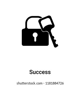 Success icon vector isolated on white background, logo concept of Success sign on transparent background, filled black symbol