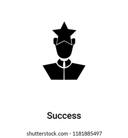 Success icon vector isolated on white background, logo concept of Success sign on transparent background, filled black symbol