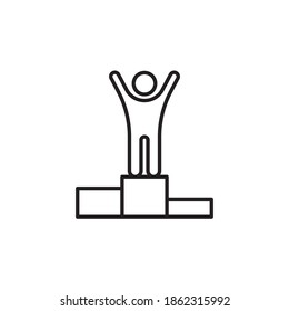 success icon vector outline design. isolated on white background