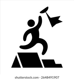 success icon vector silhouette on white background.
