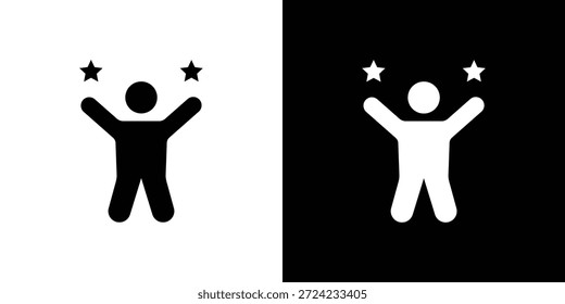 Icono de éxito. Plantilla de Vector. Concepto Icon diseño plano.