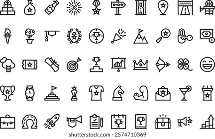 Success icons High-Quality Vector Icons Collection with Editable Stroke. Ideal for Professional and Creative Projects