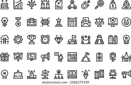 Success icons High-Quality Vector Icons Collection with Editable Stroke. Ideal for Professional and Creative Projects