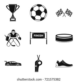 Success icons set. Simple set of 9 success vector icons for web isolated on white background