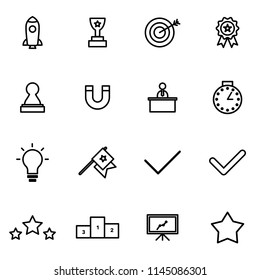 Success icons set simple flat style vector illustration.