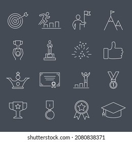 Success icons set.Success pack symbol vector elements for infographic web