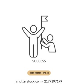 success icons  symbol vector elements for infographic web