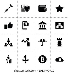 Success icons. vector collection filled success icons. includes symbols such as planning, bank, money insurance, chess, connection, star. use for web, mobile and ui design.
