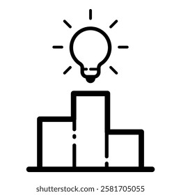 Success Idea Flat Icon Isolated On White Background