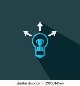 Success idea icon - Flat vector illustration