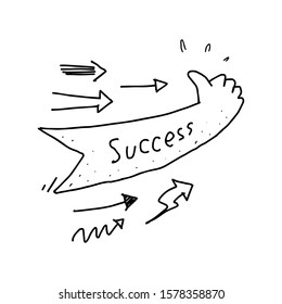 Success Illustration Hand Drawn Stock Vector (Royalty Free) 1578358870 ...