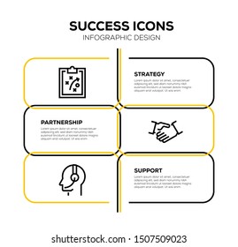 SUCCESS AND ILLUSTRATION ICON CONCEPT