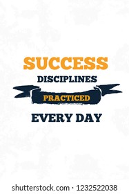 Success Inspiring Creative Motivation Quote Poster Template for wall. Vector Typography Banner Design on Grunge Texture.