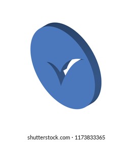 Success isometric left top view 3D icon