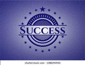 Success jean background. Vector Illustration. Detailed.