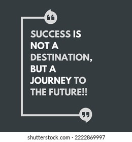 Success is a journey - Motivational quote poster
