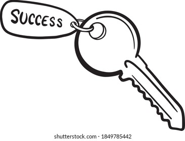 Success Key business concept vector illustration