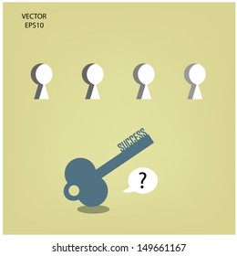 success key ,business concept,vector