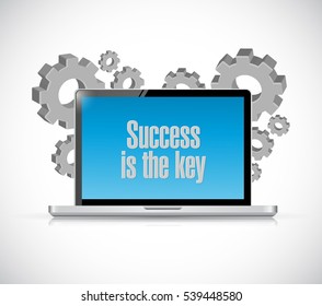 Success is the key computer sign concept illustration design graphic
