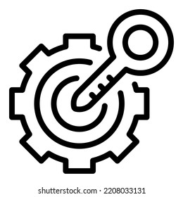 Success Key Icon Outline Vector. Idea Startup. Creative Finance